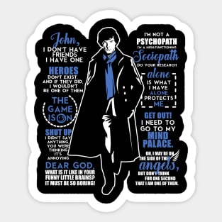 Sherlock Best Quotes Sticker